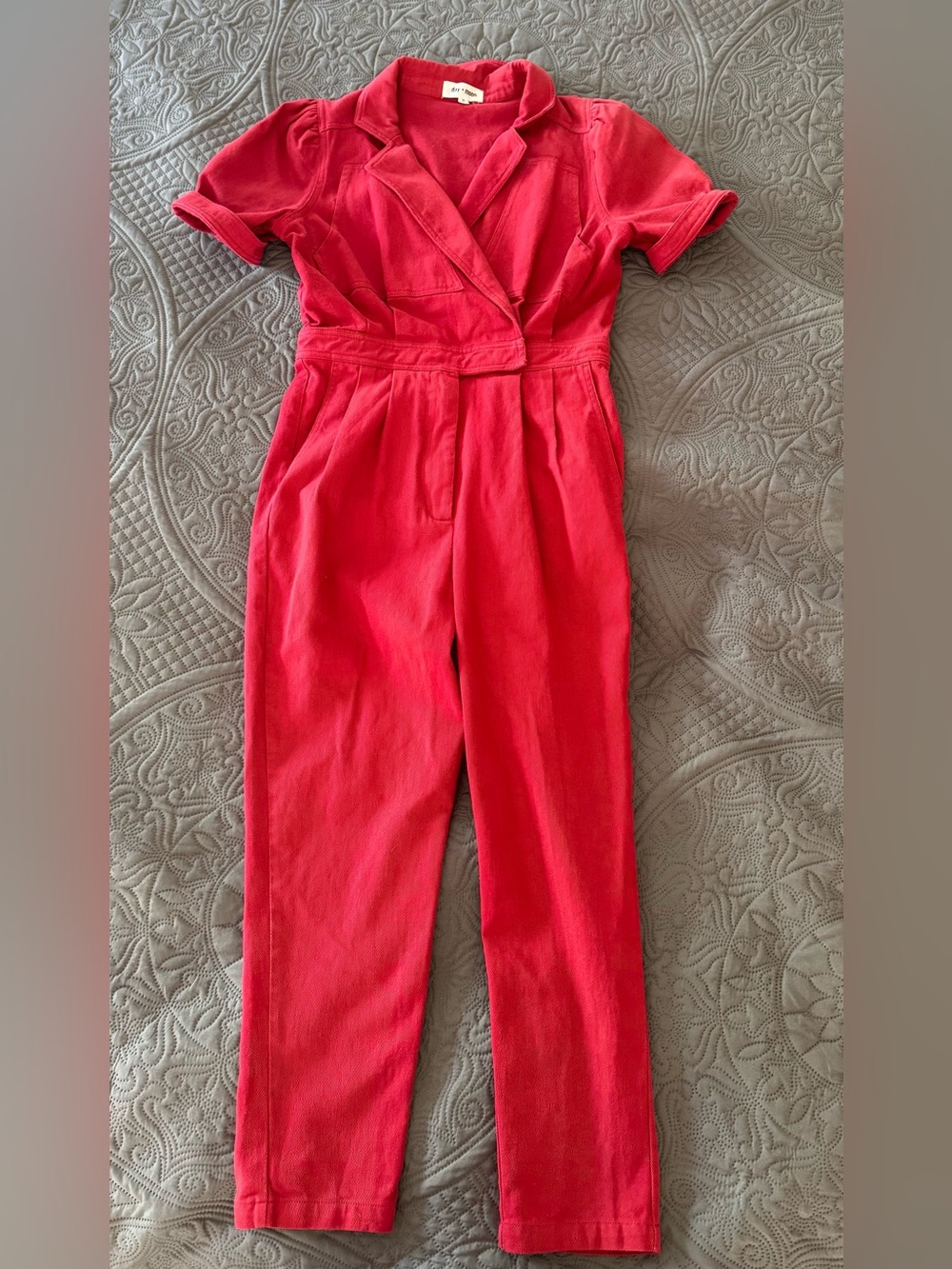 Day + Moon Women's Red Jean Jumpsuit medium - Picture 2 of 11